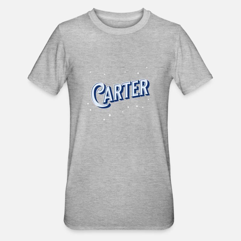 Carter name personalized - Unisex Polycotton T-Shirt - heather grey