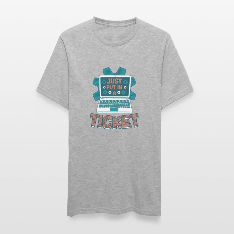 Ouvrez simplement un ticket Help Desk Tech Support T-shirt polycoton Unisexe