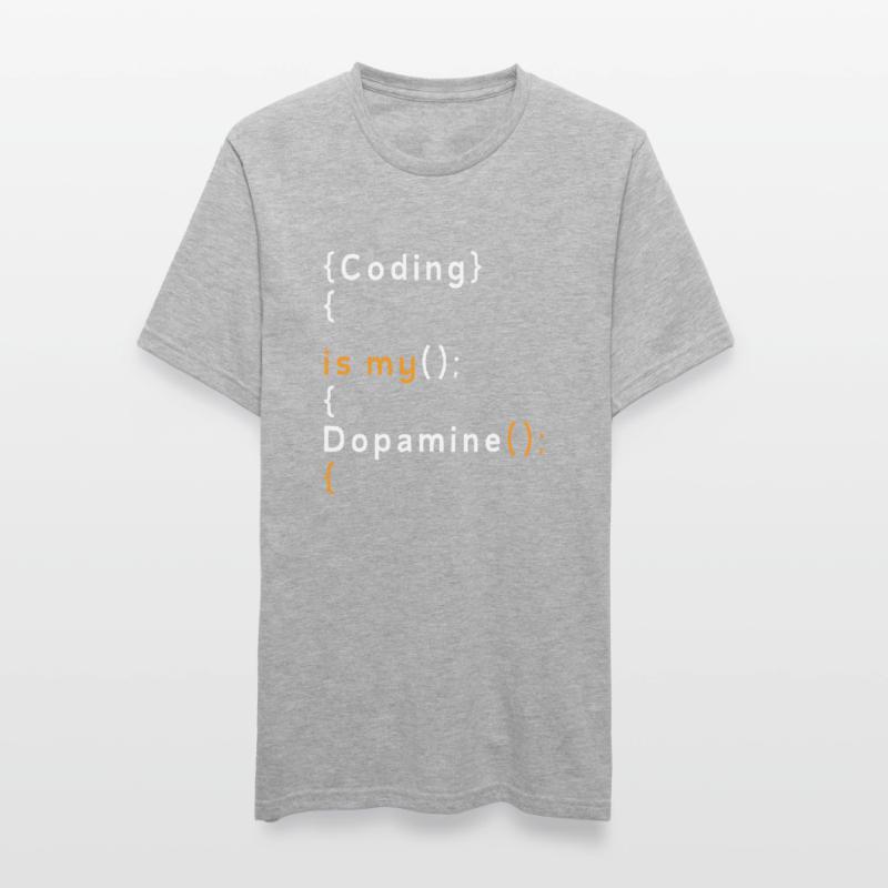 Lustige Codierung Ist Mein Dopamin -Coder Unisex Polycotton T-Shirt
