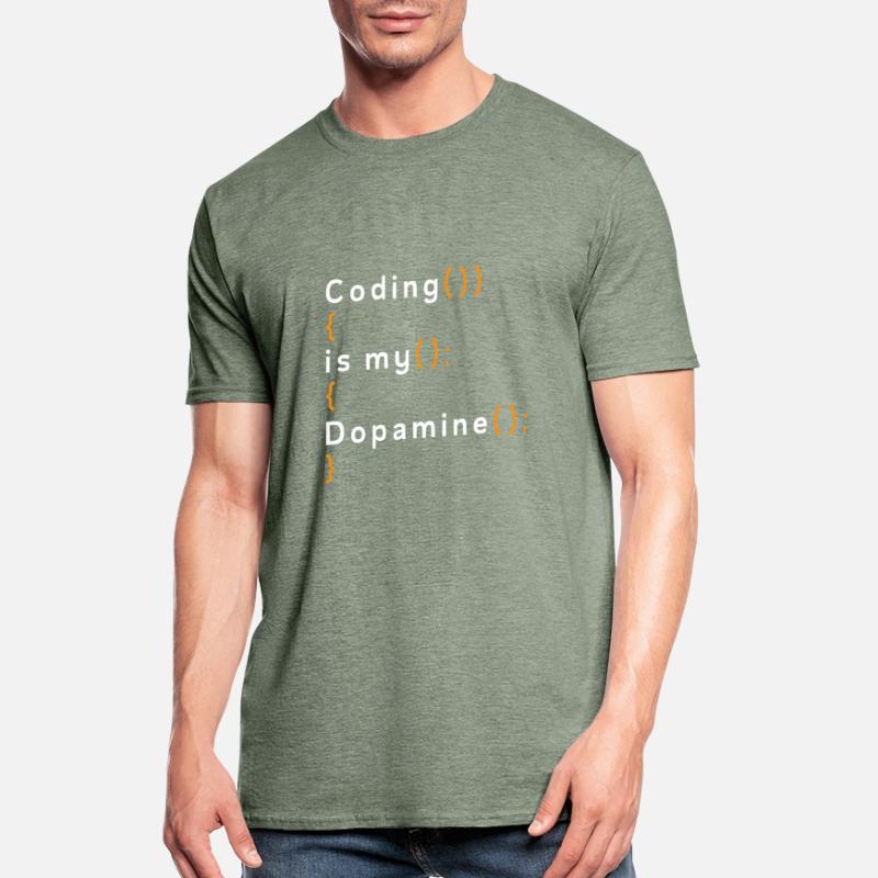 Funny Coding Is My Dopamine Coder Unisex Polycotton T-Shirt