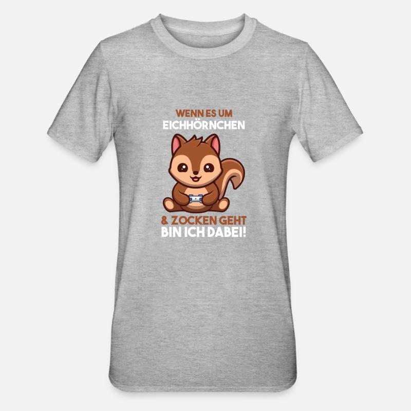 Erdmännchen - Unisex Polycotton T-Shirt - Grau meliert