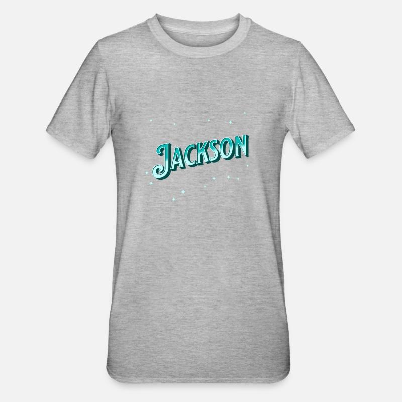 Jackson name personalized - Unisex Polycotton T-Shirt - heather grey