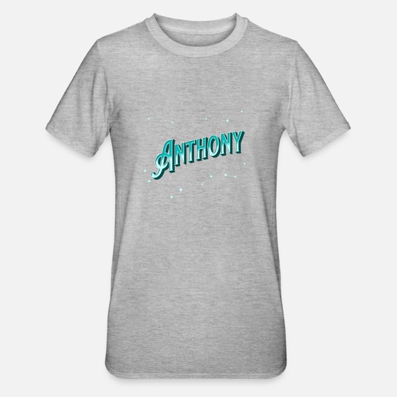Anthony name personalized - Unisex Polycotton T-Shirt - heather grey