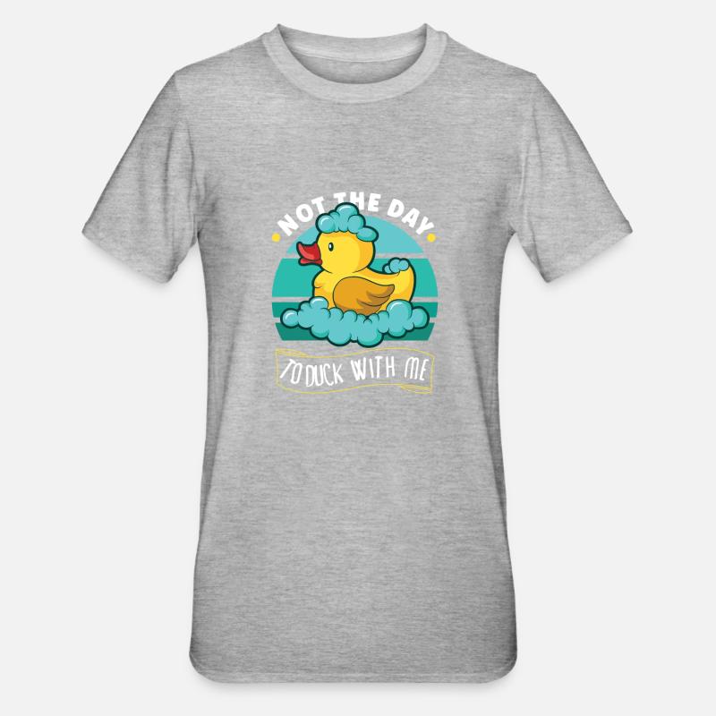 Rubber Duck Ducks Bird Hunt Duck lover Gift Idea - Unisex Polycotton T-Shirt - heather grey
