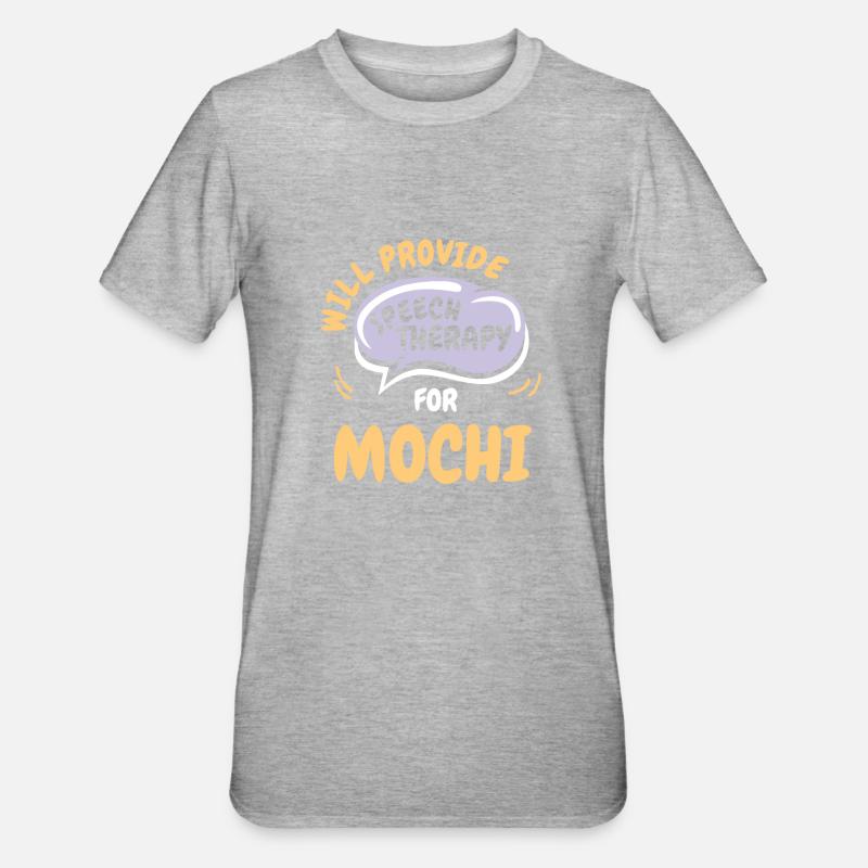 Provide Speech Therapy for Mochi Funny Speech - Unisex Polycotton T-Shirt - heather grey