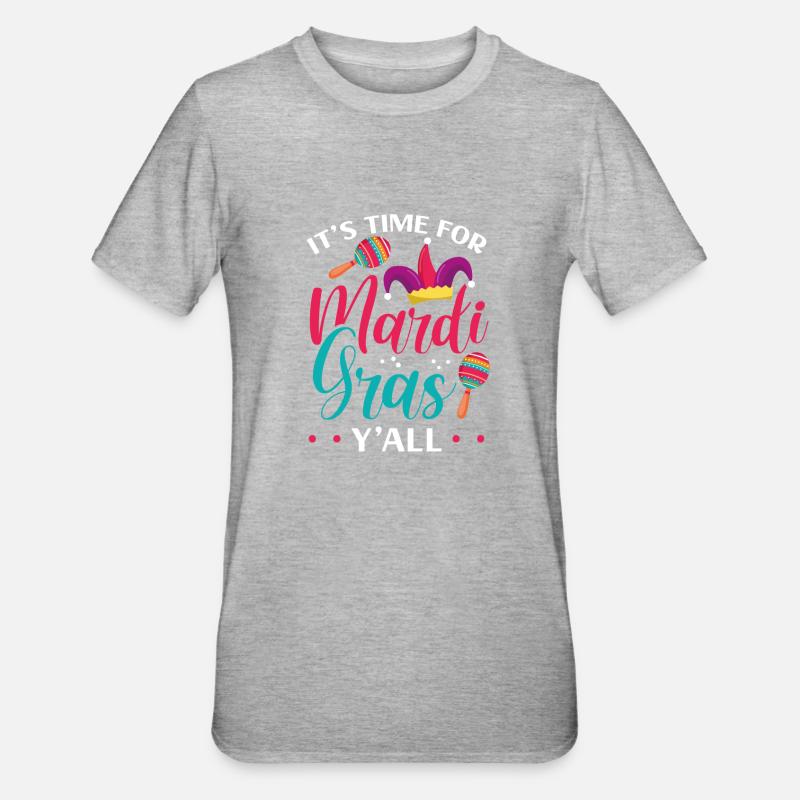 C’est l’heure du carnaval - T-shirt polycoton Unisexe - gris chiné