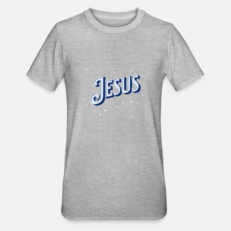 Jesus' name personalized - Unisex Polycotton T-Shirt - heather grey