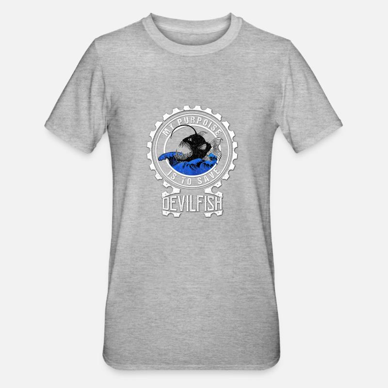 Devilfish Perche du diable - T-shirt polycoton Unisexe - gris chiné