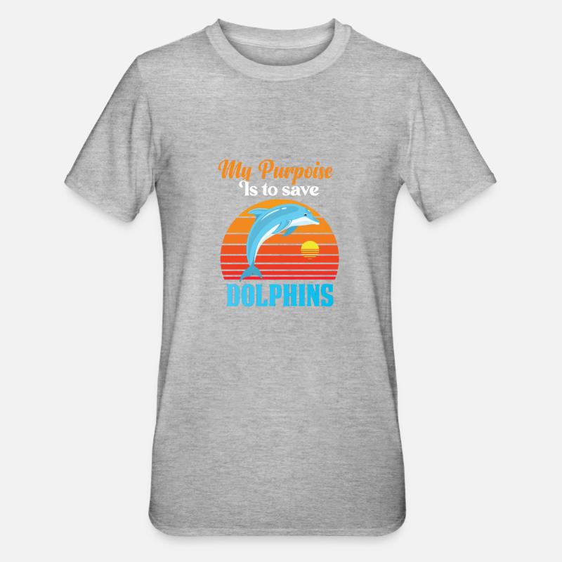 Dauphins Dauphins - T-shirt polycoton Unisexe - gris chiné