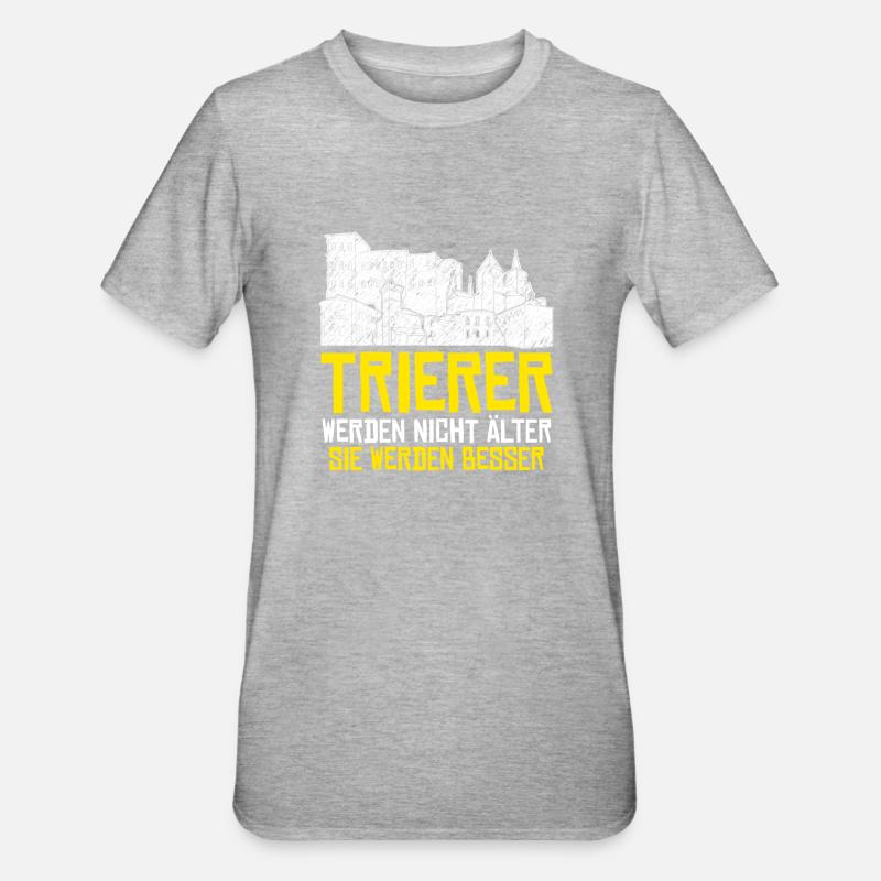 Trier Trierer - Unisex Polycotton T-Shirt - Grau meliert