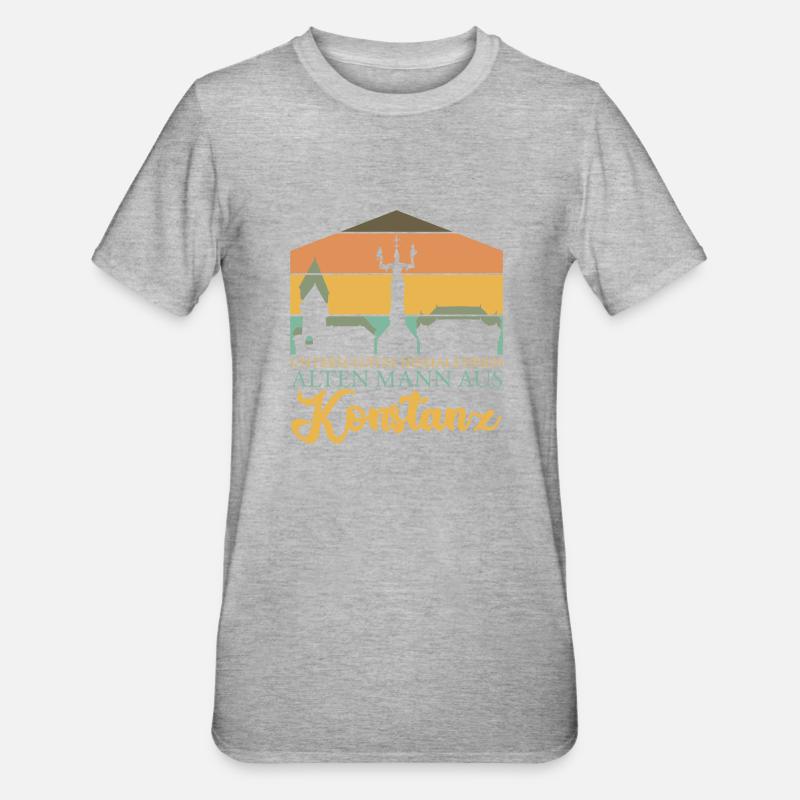 Konstanz Urlaub Bodensee Konstanzer - Unisex Polycotton T-Shirt - Grau meliert