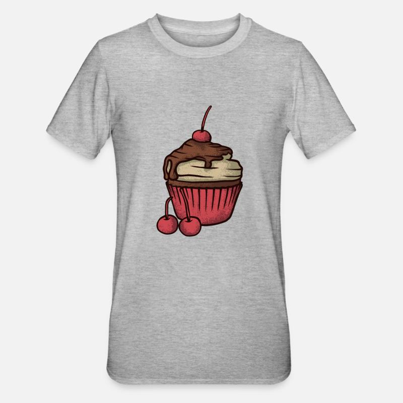 Cupcake - Unisex Polycotton T-Shirt - heather grey