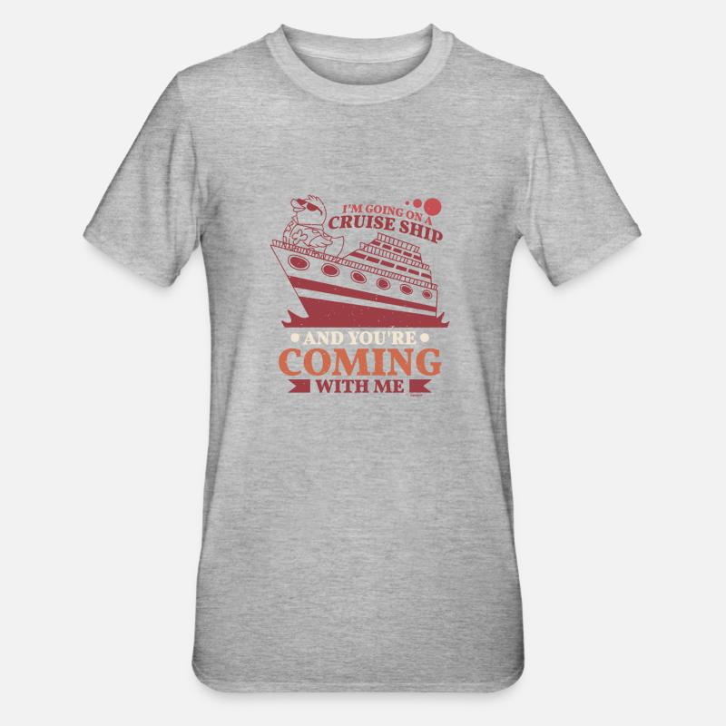 ich mache eine Kreuzfahrt - Unisex Polycotton T-Shirt - Grau meliert