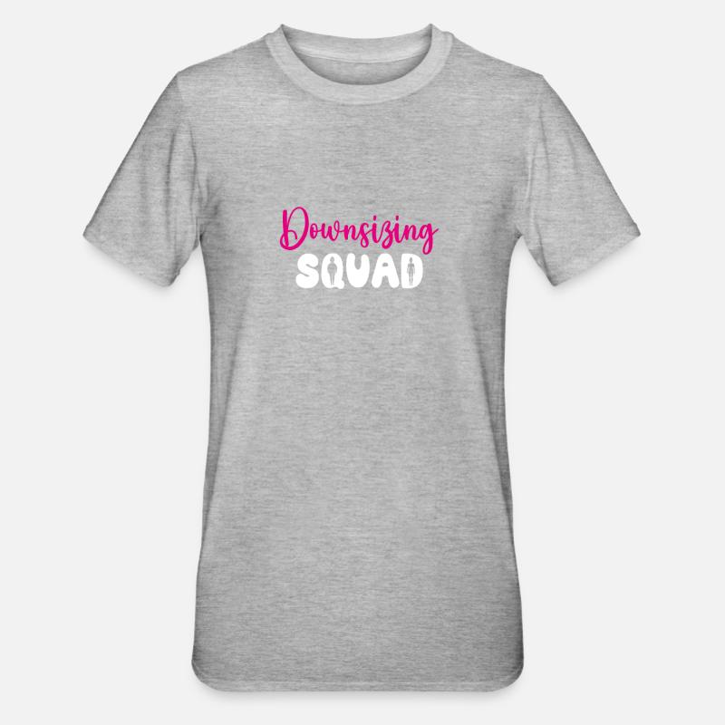 Downsizing Squad, Magenbypass-Operation - Unisex Polycotton T-Shirt - Grau meliert