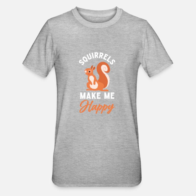 Écureuil - T-shirt polycoton Unisexe - gris chiné