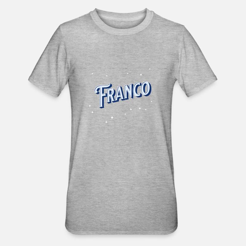 Franco name personalized - Unisex Polycotton T-Shirt - heather grey
