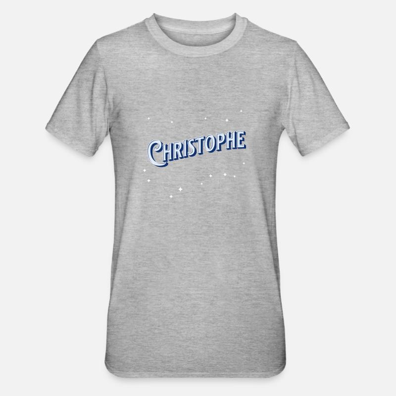Christophe name personalized - Unisex Polycotton T-Shirt - heather grey