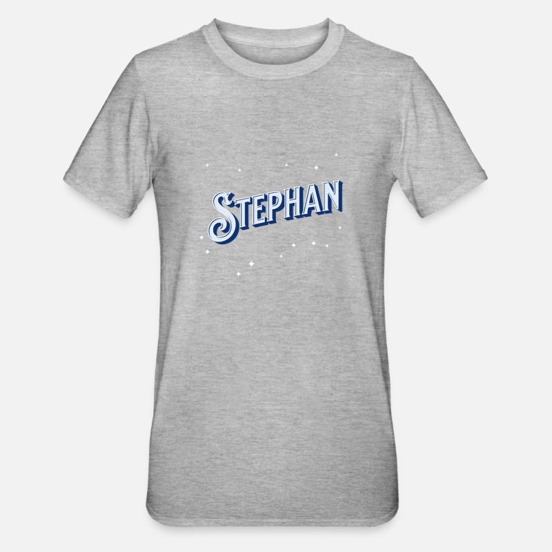 Stephan's name personalized - Unisex Polycotton T-Shirt - heather grey