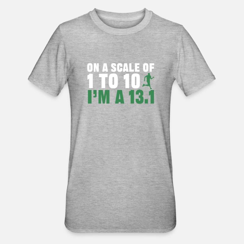 Half Marathon, Marathon, Runner - Unisex Polycotton T-Shirt - heather grey