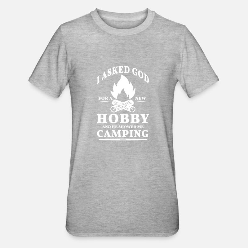 Camping - T-shirt polycoton Unisexe - gris chiné