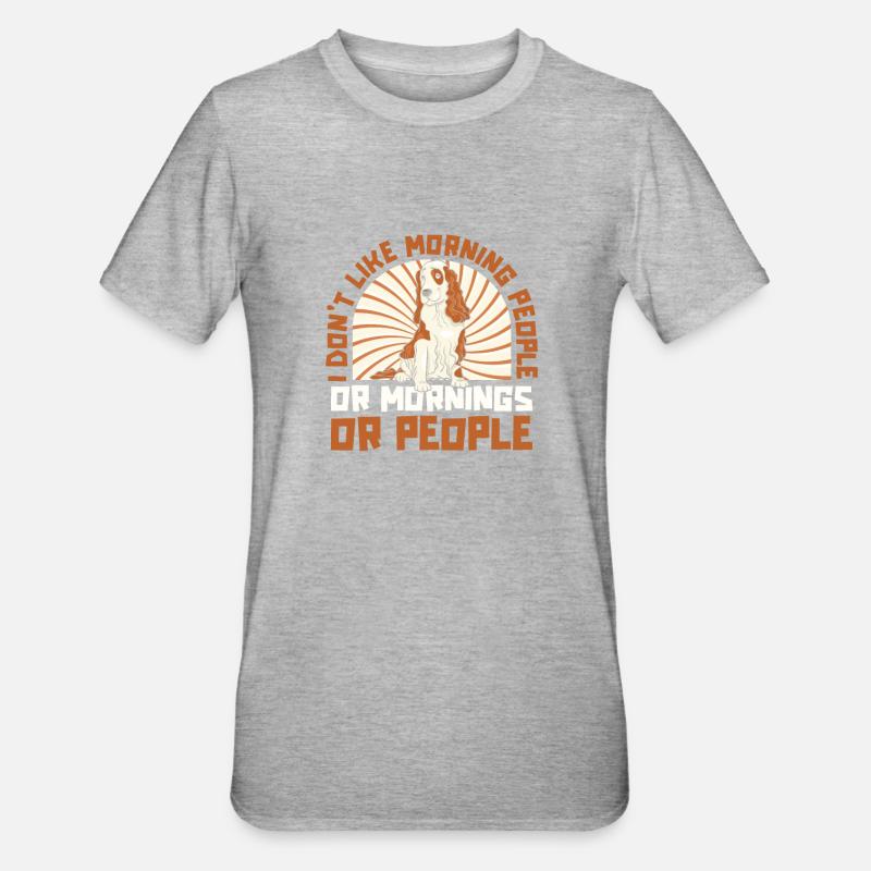 Cocker Spaniel - T-shirt polycoton Unisexe - gris chiné