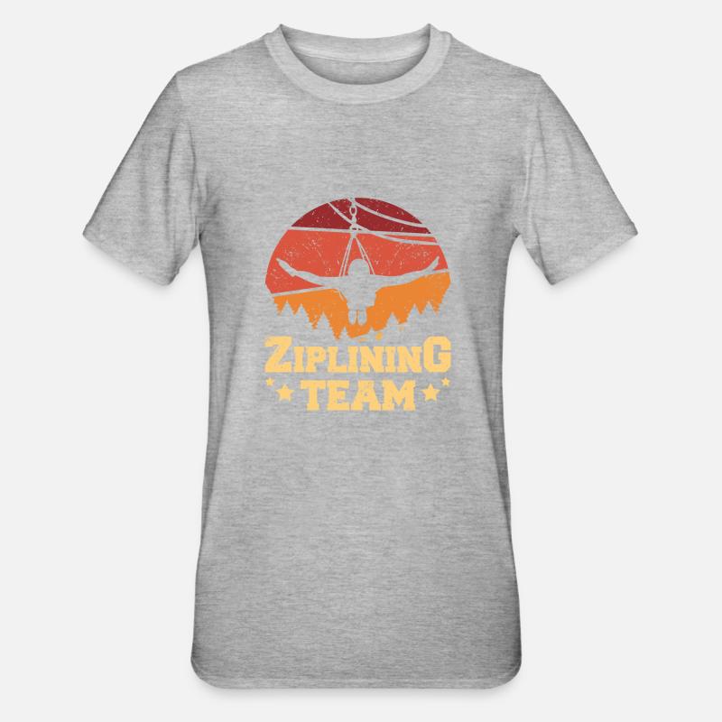 Équipe de tyrolienne - T-shirt polycoton Unisexe - gris chiné