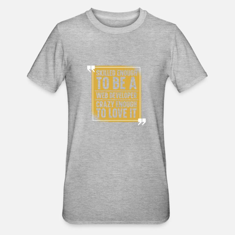 Web Entwickler Webdeveloper Web-Entwickler - Unisex Polycotton T-Shirt - Grau meliert