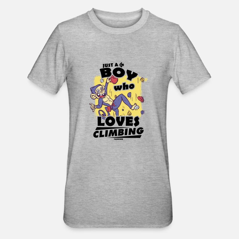 Grimper - T-shirt polycoton Unisexe - gris chiné