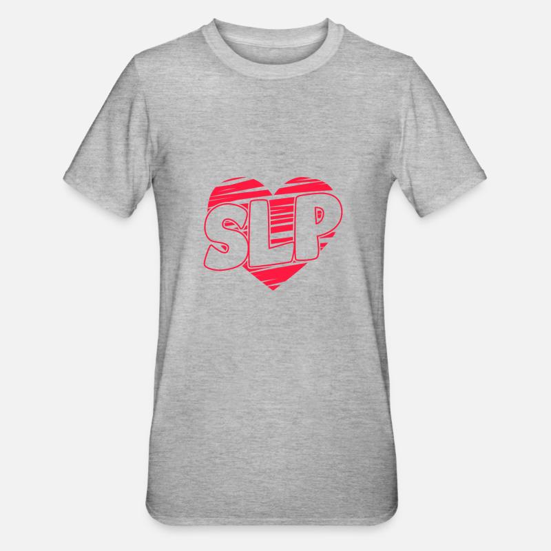 Speech Language Pathologist SLP - Unisex Polycotton T-Shirt - Grau meliert
