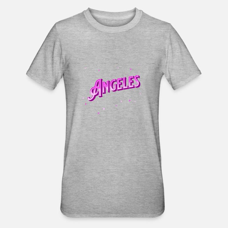 Angeles name personalized - Unisex Polycotton T-Shirt - heather grey