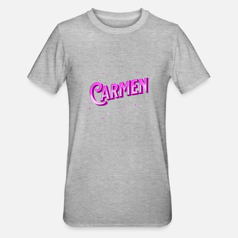 Carmen name personalized - Unisex Polycotton T-Shirt - heather grey