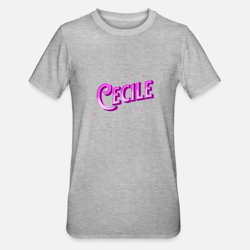 Cecile name personalized - Unisex Polycotton T-Shirt - heather grey