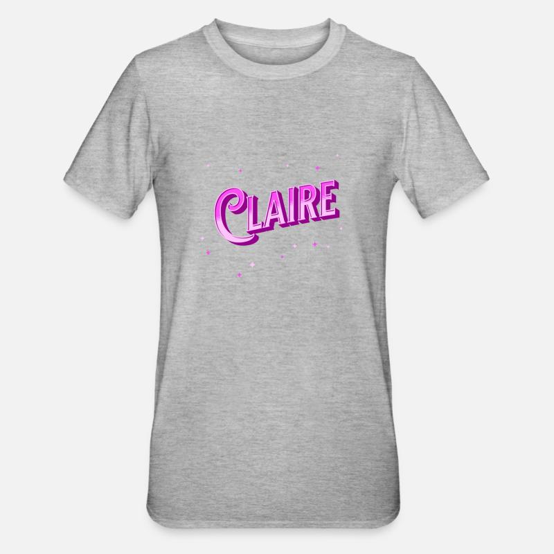 Claire name personalized - Unisex Polycotton T-Shirt - heather grey
