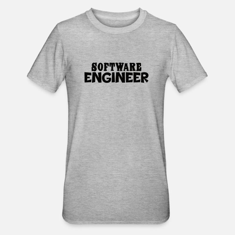 Softwareentwickler Programmierer Geschenk - Unisex Polycotton T-Shirt - Grau meliert