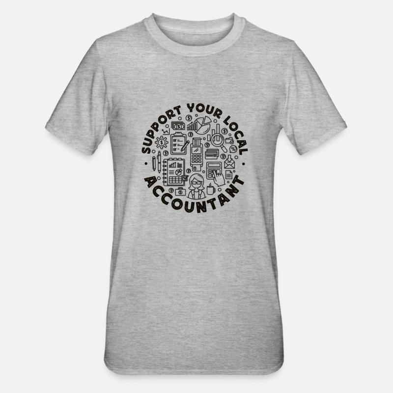 Comptable Comptable Comptable - T-shirt polycoton Unisexe - gris chiné