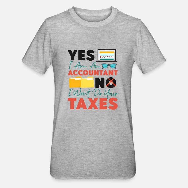 Comptable Comptable Comptable - T-shirt polycoton Unisexe - gris chiné