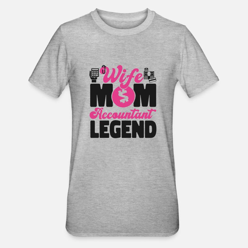 Comptable Comptable Comptable - T-shirt polycoton Unisexe - gris chiné