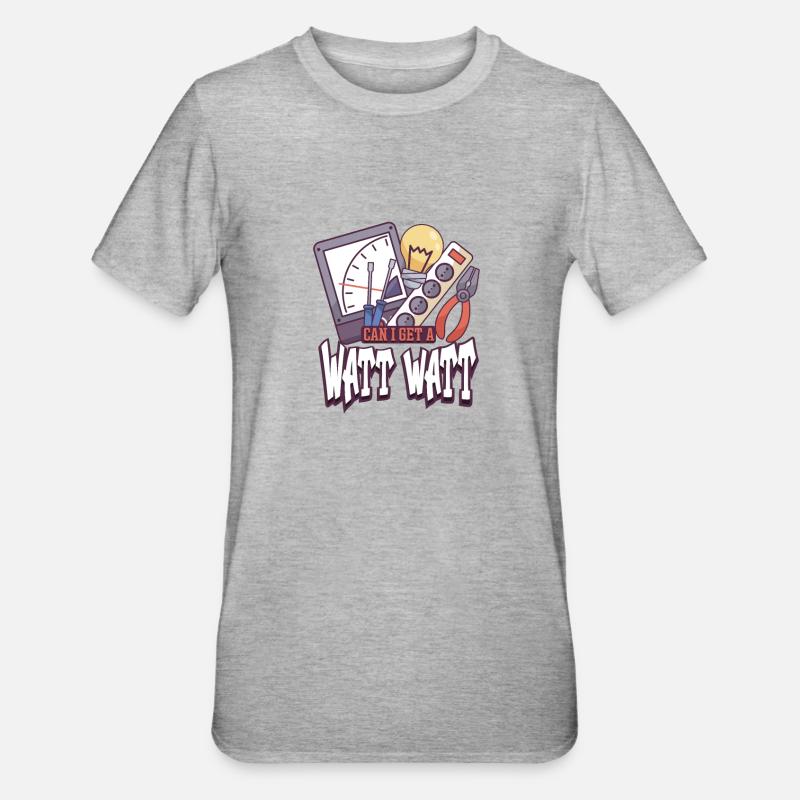 Electrician Electrical Engineer Lineman Electrical - Unisex Polycotton T-Shirt - heather grey