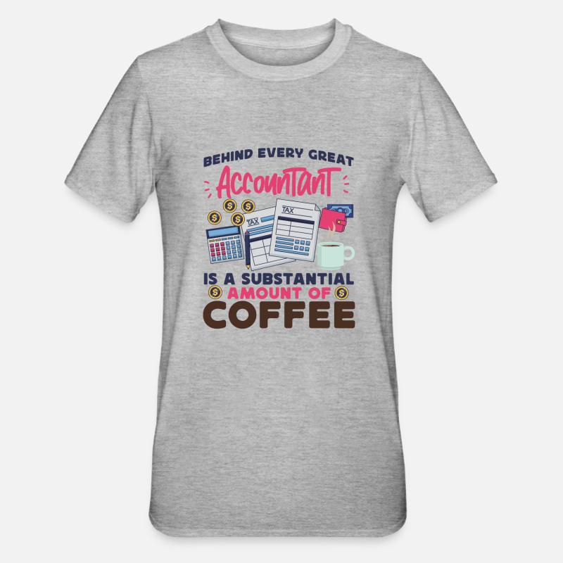 Comptable Comptable Comptable - T-shirt polycoton Unisexe - gris chiné