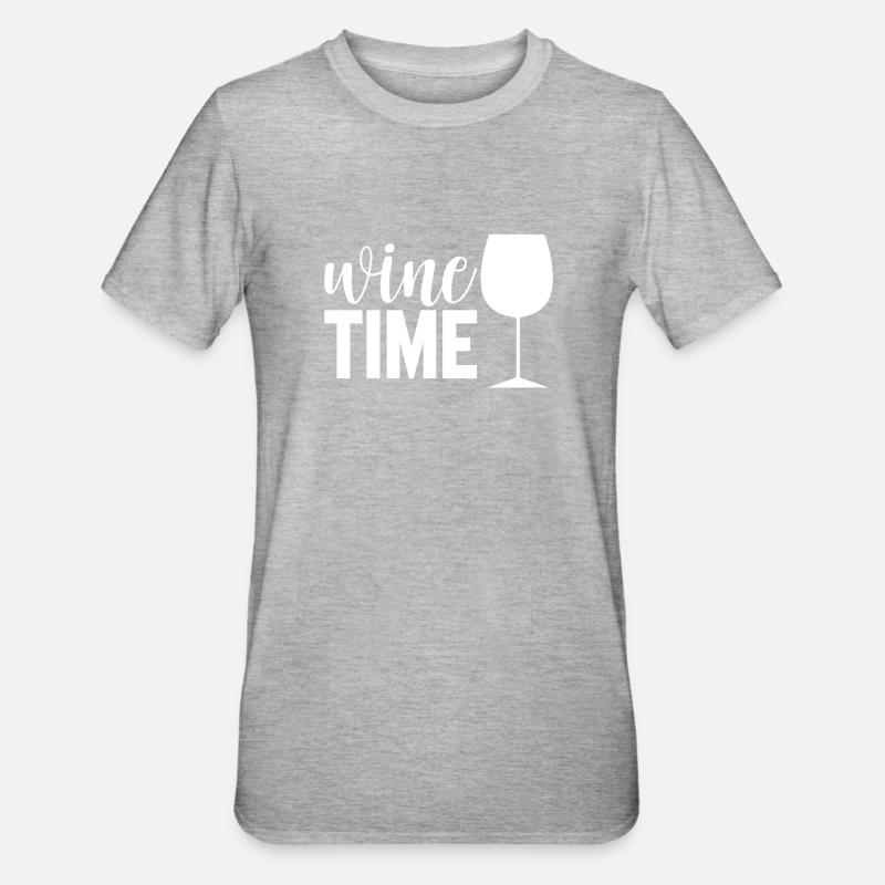 L’heure du vin - T-shirt polycoton Unisexe - gris chiné