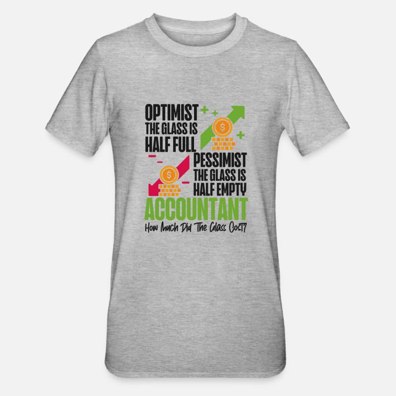 Comptable Comptable Comptable - T-shirt polycoton Unisexe - gris chiné