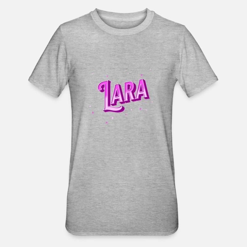 Lara name personalized - Unisex Polycotton T-Shirt - heather grey