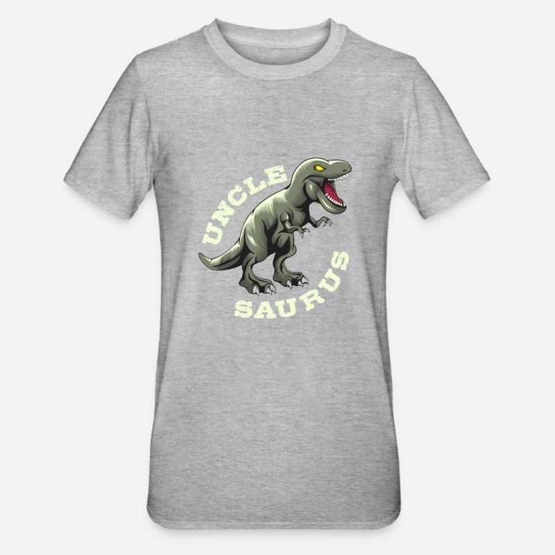 Oncle Saurus - T-shirt polycoton Unisexe - gris chiné
