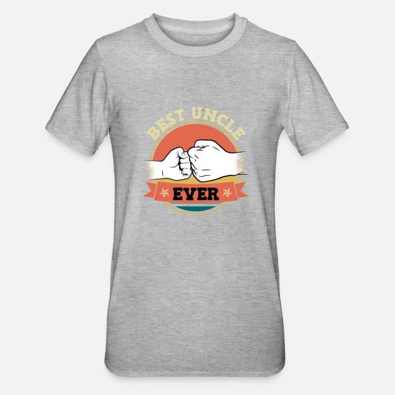 Bester Onkel ever - Unisex Polycotton T-Shirt - Grau meliert