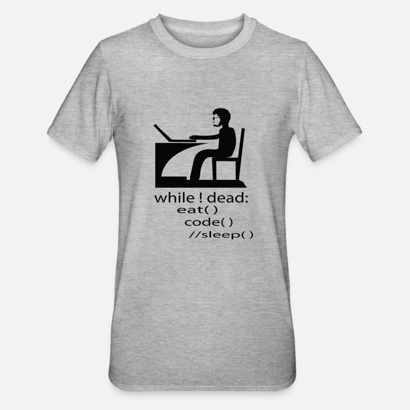 Softwareentwickler Programmierer Geschenk - Unisex Polycotton T-Shirt - Grau meliert