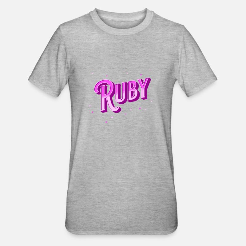 Ruby name personalized - Unisex Polycotton T-Shirt - heather grey