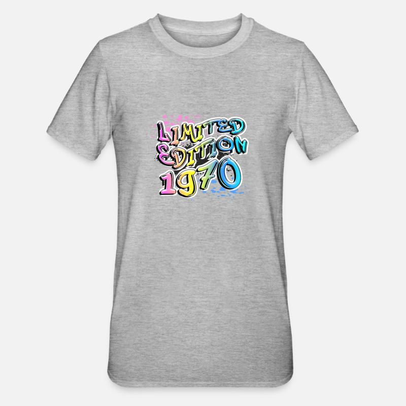 Édition limitée 1970 Graffiti - T-shirt polycoton Unisexe - gris chiné