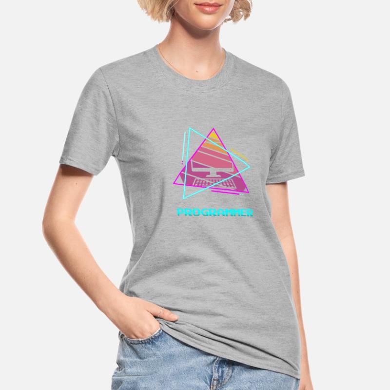 Programmeur rétro Programmation Informatique T-shirt polycoton Unisexe