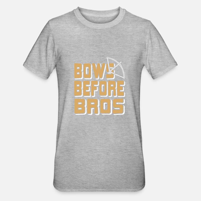 Archer - Bows before Bros - T-shirt polycoton Unisexe - gris chiné
