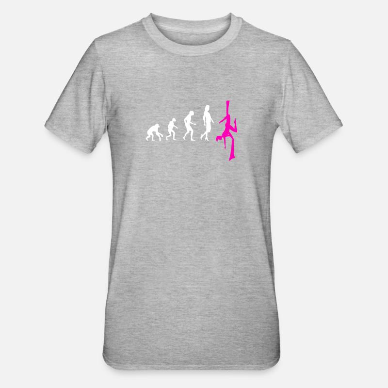 Aerial Silk Evolution - Aerial Circus - Unisex Polycotton T-Shirt - heather grey